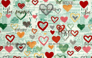 Fabric - 'Vintage Valentine Mint'