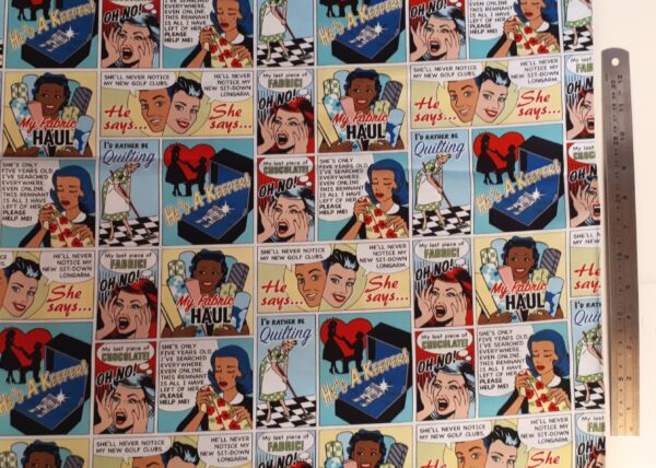 Fabric - 'Comic Quilt' - Image 3