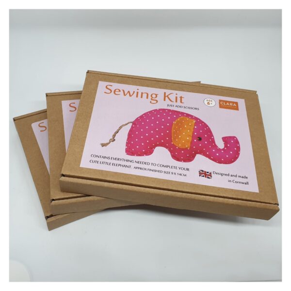 Pink Mini Elephant Sewing Kit