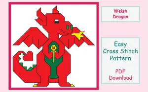 Welsh Dragon Cross Stitch