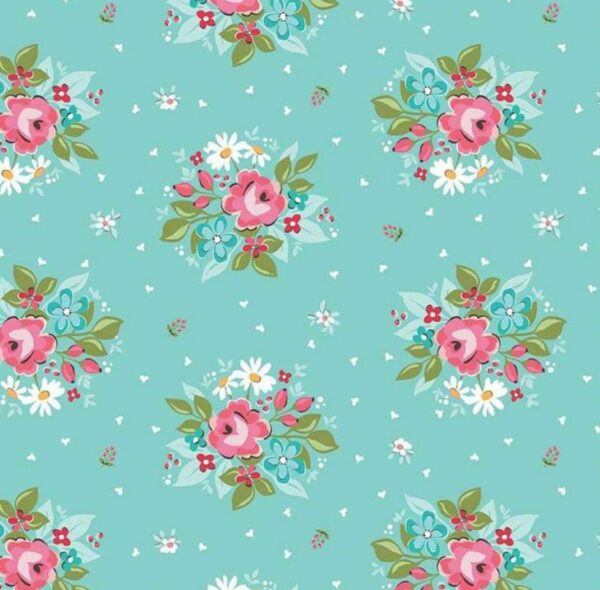 Blue floral fabric