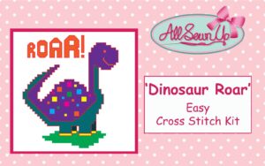 'Dinosaur ROAR!' cross stitch kit