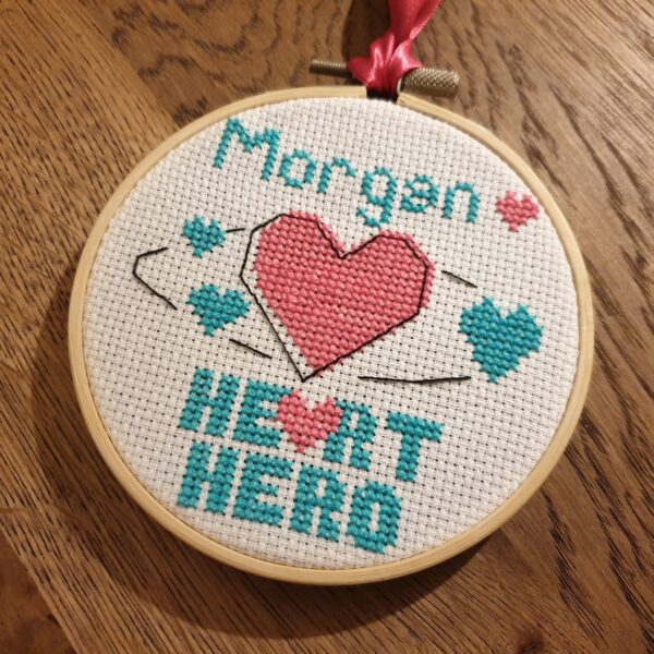 Heart Heroes I am a Heart Hero Cross Stitch