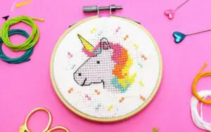 'Magical Unicorn' Mini Cross Stitch Kit