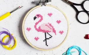 'Pretty Flamingo' Cross Stitch Kit