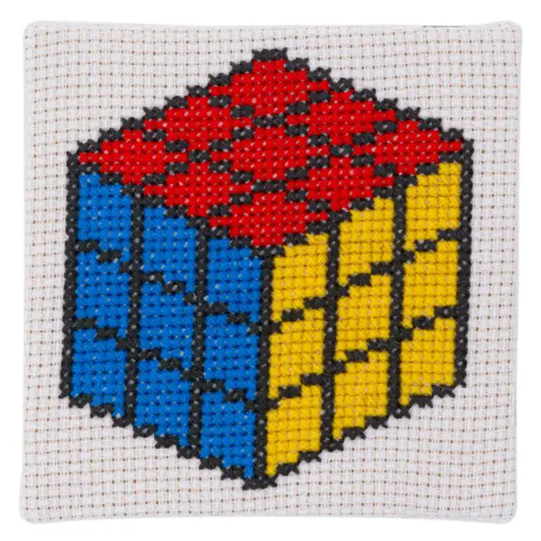 Rubik Cube Cross Stitch Kit