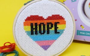 'HOPE HEART' Mini Cross Stitch