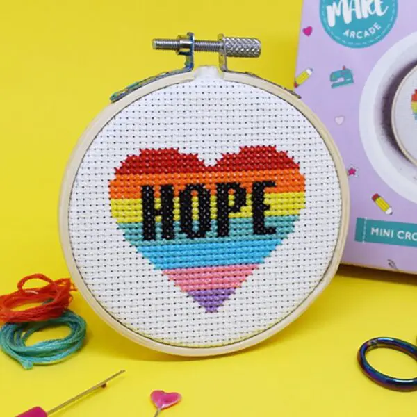 'HOPE HEART' Mini Cross Stitch