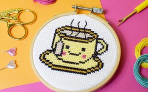 CUTE CUPPA MINI CROSS STITCH KIT