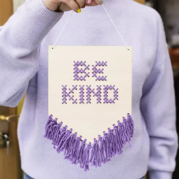'Be Kind' Cross Stitch Kit - Image 4