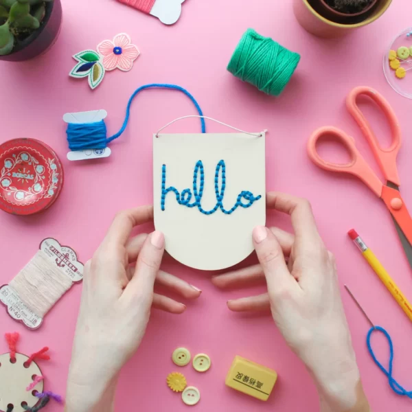 'Hello' Embroidery Kit - Image 5