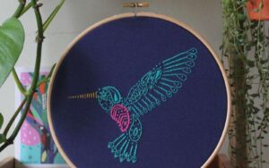 Hummingbird Embroidery Hoop Kit
