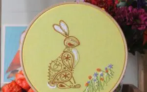 Rabbit Embroidery Hoop Kit