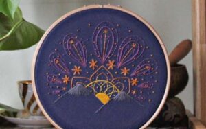 Sunset Embroidery Hoop Kit