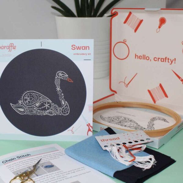 Swan Embroidery Hoop Kit - Image 3