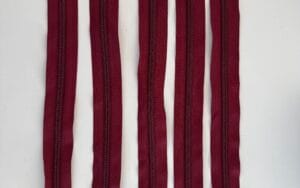14” open ended burgundy zips - Pack of 5
