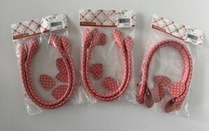 Polka dot bag handles