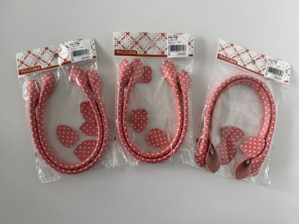 Polka dot bag handles