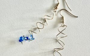 Spiral earrings with Swarovski crystals