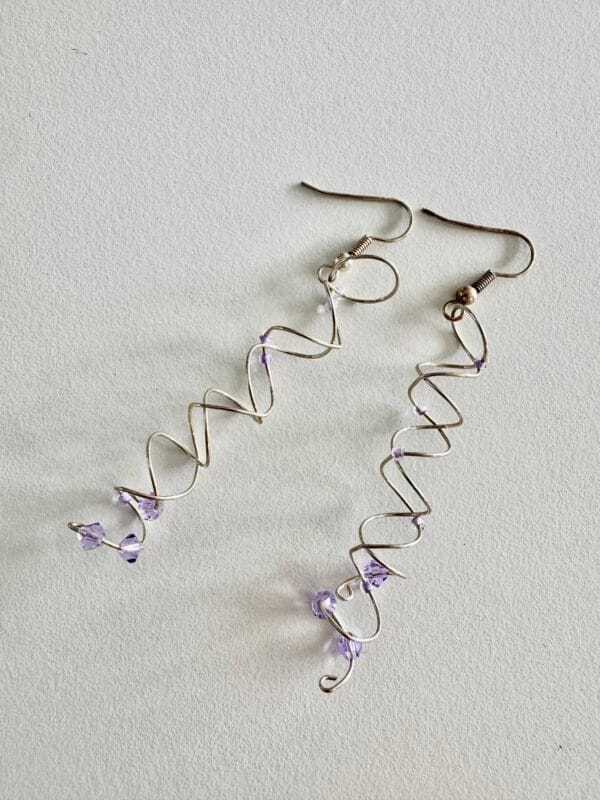 Spiral earrings with Swarovski crystals - Image 5