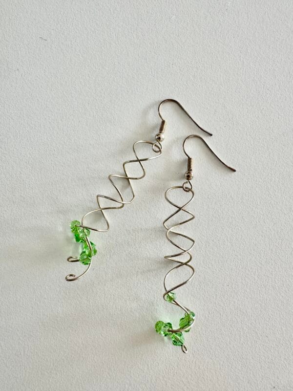 Spiral earrings with Swarovski crystals - Image 6
