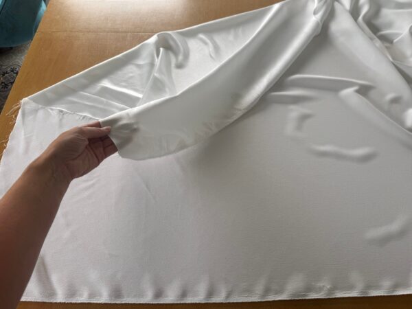 Ivory Satin Back Crepe - 3m length 45" wide