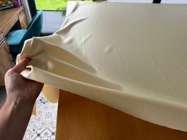 Cream/Gold Duchesse Satin & Matching Lining