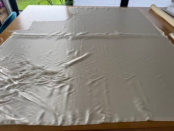 Cream/Gold Duchesse Satin & Matching Lining - Image 7