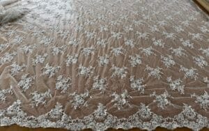 Ivory Beaded Tulle