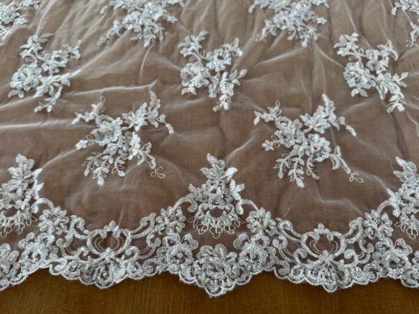 Ivory Beaded Tulle - Image 3