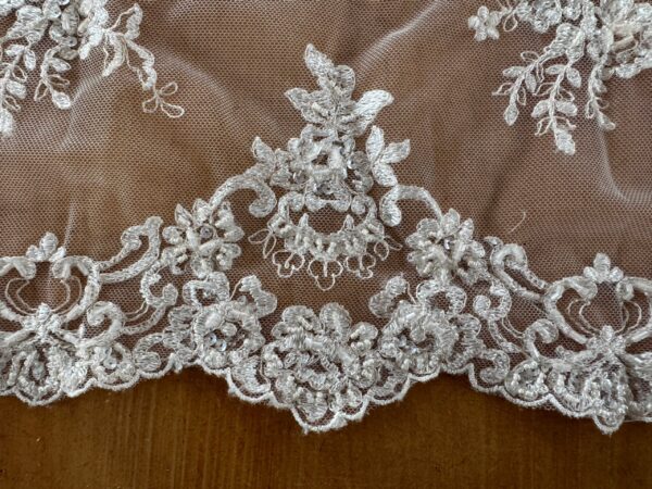 Ivory Beaded Tulle - Image 4