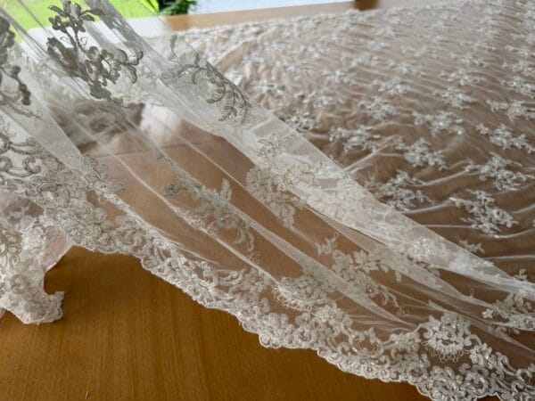 Ivory Beaded Tulle - Image 2
